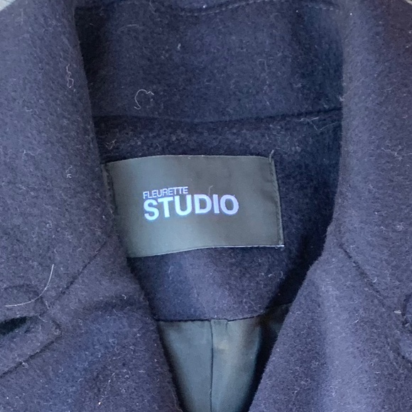 Fleurette Studio Classic Wool Blend Peacoat - Picture 4 of 15